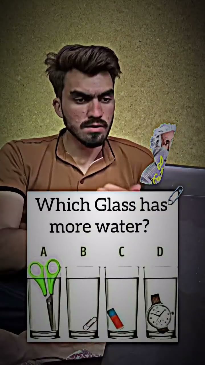 Which Glass Has More Water shorts viral viralvideo YouTube Which Glass Has More Water shorts viral viralvideo YouTube