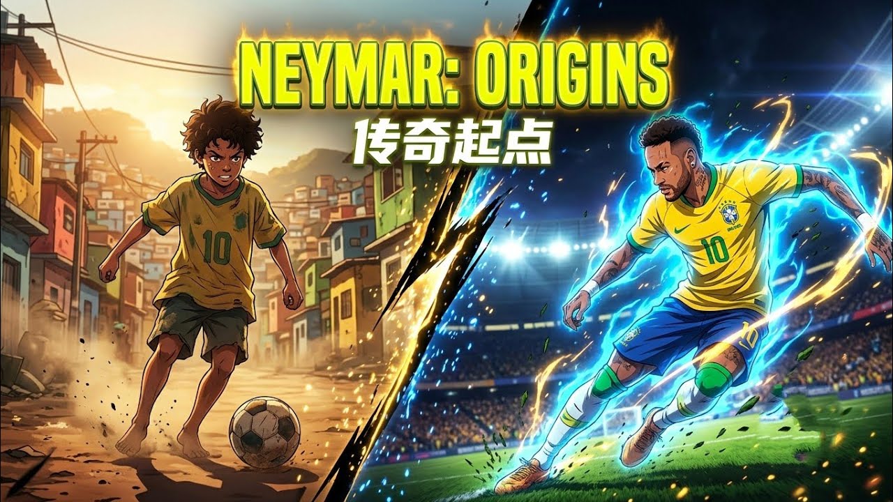 [1080P60] FROM STREETS TO SUPERSTAR! ⚽✨ Neymar’s Anime Origin Story (Part 1 & 2)