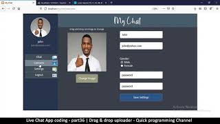 Live chat app | Part38 chat section cont. | Javascript, AJAX, HTML, CSS, JSON, PHP, MYSQL Tutorial