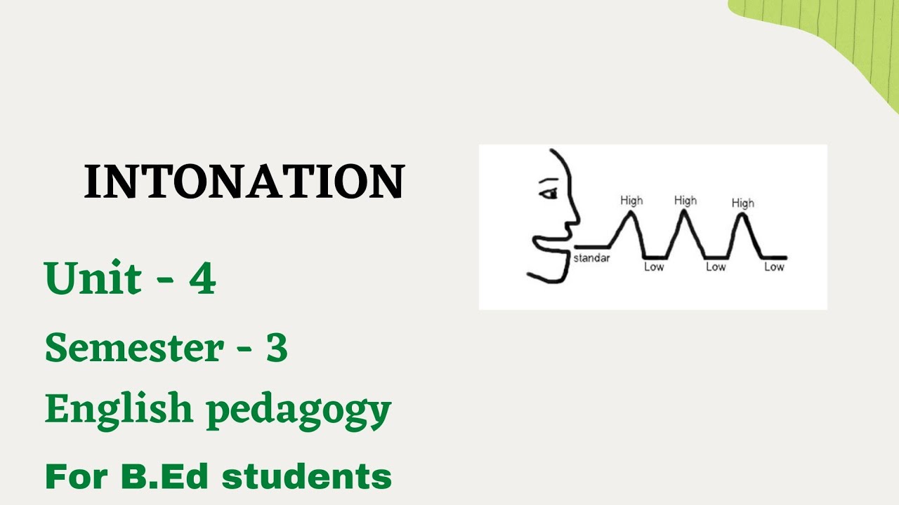 Intonation || B.Ed 3rd Semester || English pedagogy