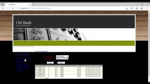 Banking Management ASP.NET