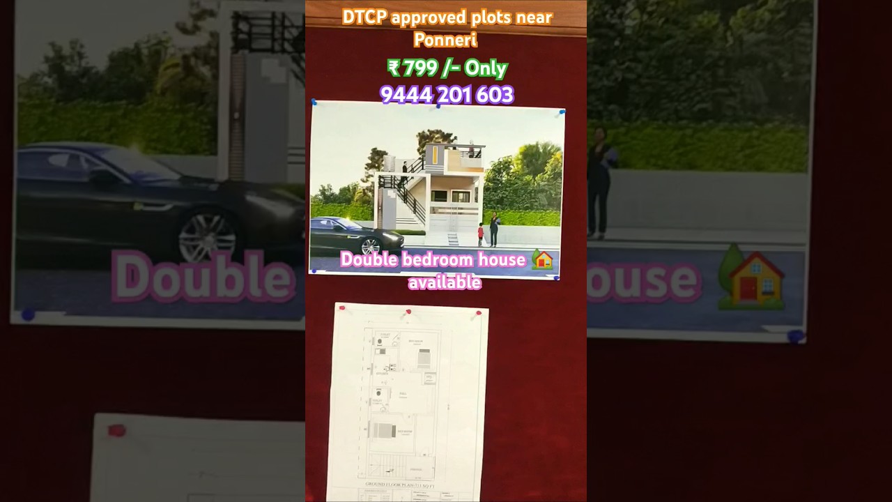 DTCP approved plots near Ponneri | Double bedroom house for sale 