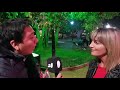 Laura Cartuccia entrevista en la plaza