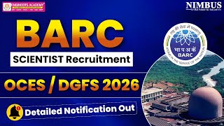 BARC Scientist Recruitment 2026 🚀 OCES / DGFS Detailed Notification Out | Complete Details