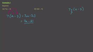 Y8 Algebra 1 Expanding Single Brackets Example 2