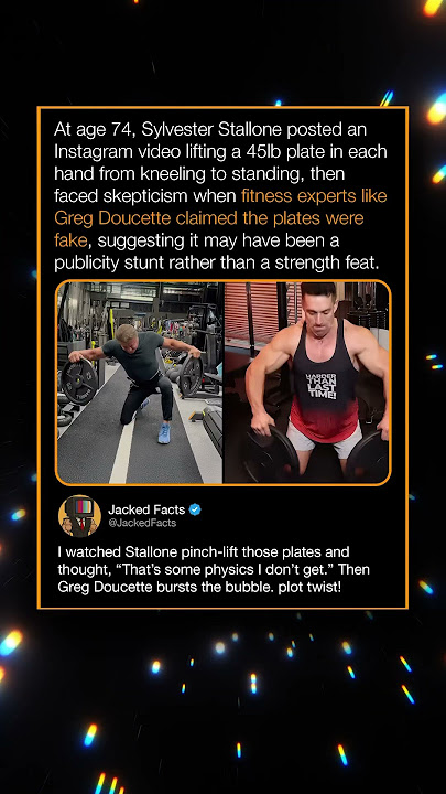 At age 74, Sylvester Stallone posted an Instagram video lifting a 45lb plate in each hand from