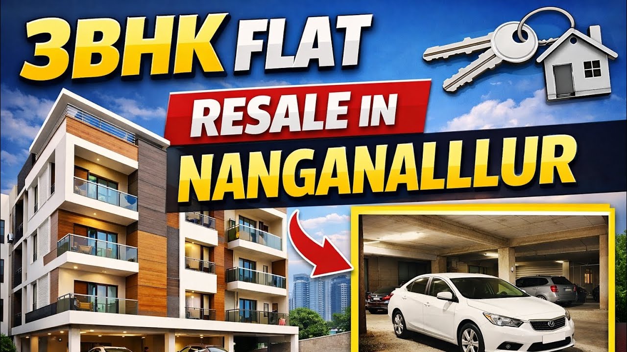 Квартира 3BHK на вторичном рынке в Нанганаллуре, 4 года 