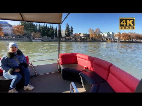Tbilisi boat tour 4K Mtkvari river 🇬🇪