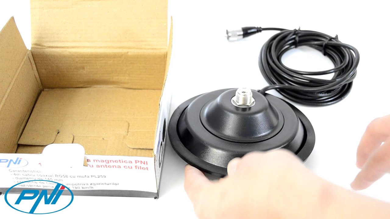 Pack antenne CB PNI ML160, 145 cm et câble de raccordement PNI T601 d'une Longueur de 4 mètres