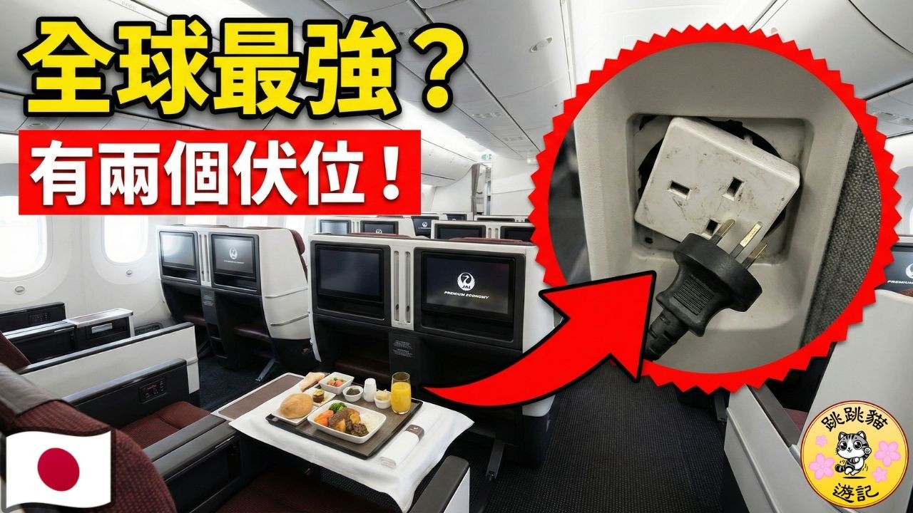 全球最強？✈️ JAL 豪華經濟艙實測：呢兩個缺點你一定要知！#跳跳貓遊記