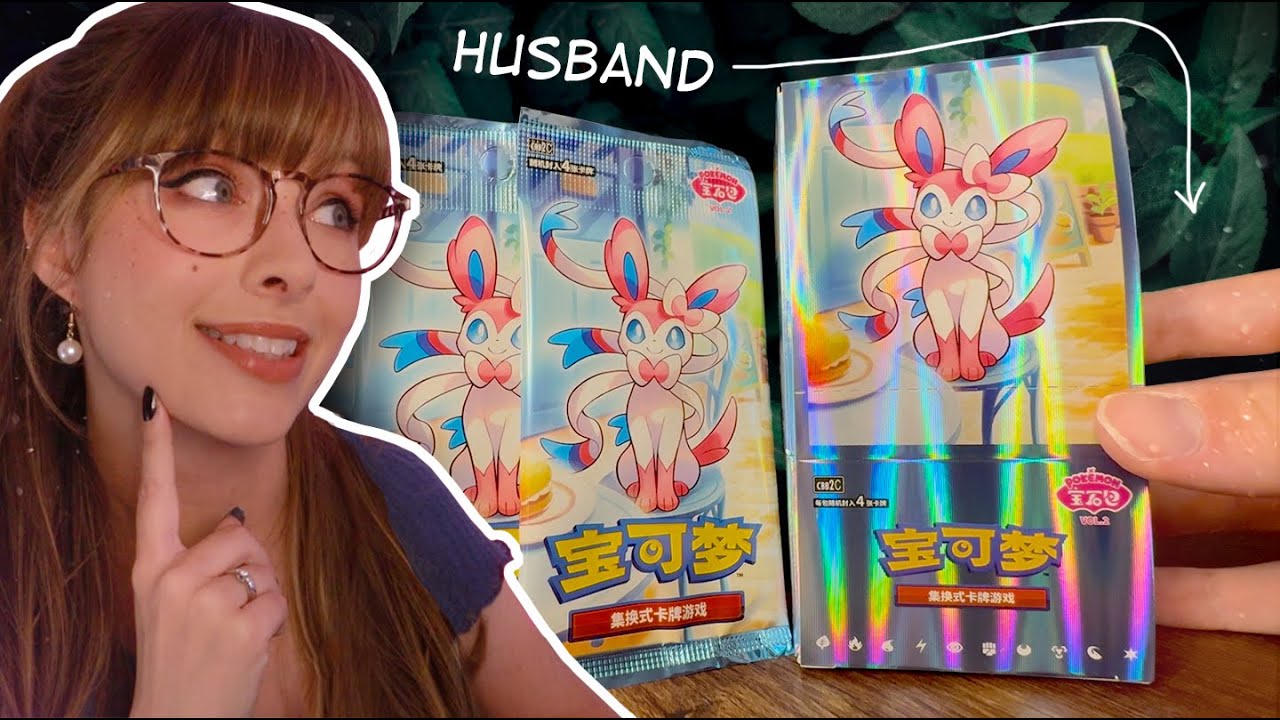 ASMR ✨ Pokemon Gem Pack 2 ⊹ My Husband Tries ASMR ⊹ Whispers, Tapping & Crinkles