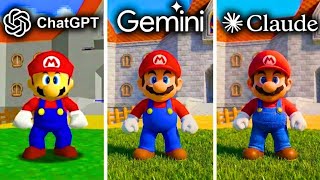 ChatGPT vs Gemini vs Claude Make Mario 64 From Scratch