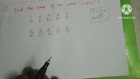 xi maths| Ex -4. 2 sum (18) | find the rank of the word 