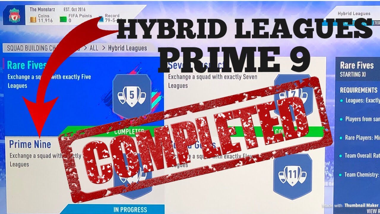 HYBRID LEAGUES SBC - PRIME NINE (Complete!!) | FIFA 19: Ultimate Team |