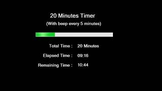 20 Minute timer with beep every 5 minute interval