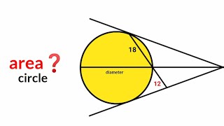 Find the Circle’s Area from Just 18 and 12!