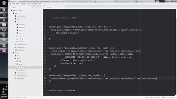 17 setting up post routes and sql queries