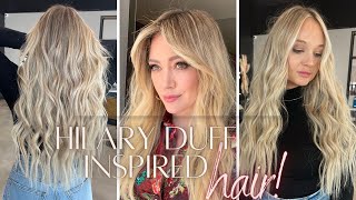 HILARY DUFF INSPIRED HAIR! Coloring Hair With Extensions Full Tutorial!!