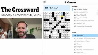 MONDAY NYT New York Times Crossword September 28, 2026