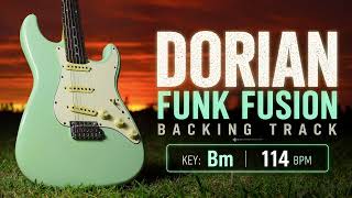 Dorian Funk Fusion Guitar Backing Track Jam in Bm | 114 BPM