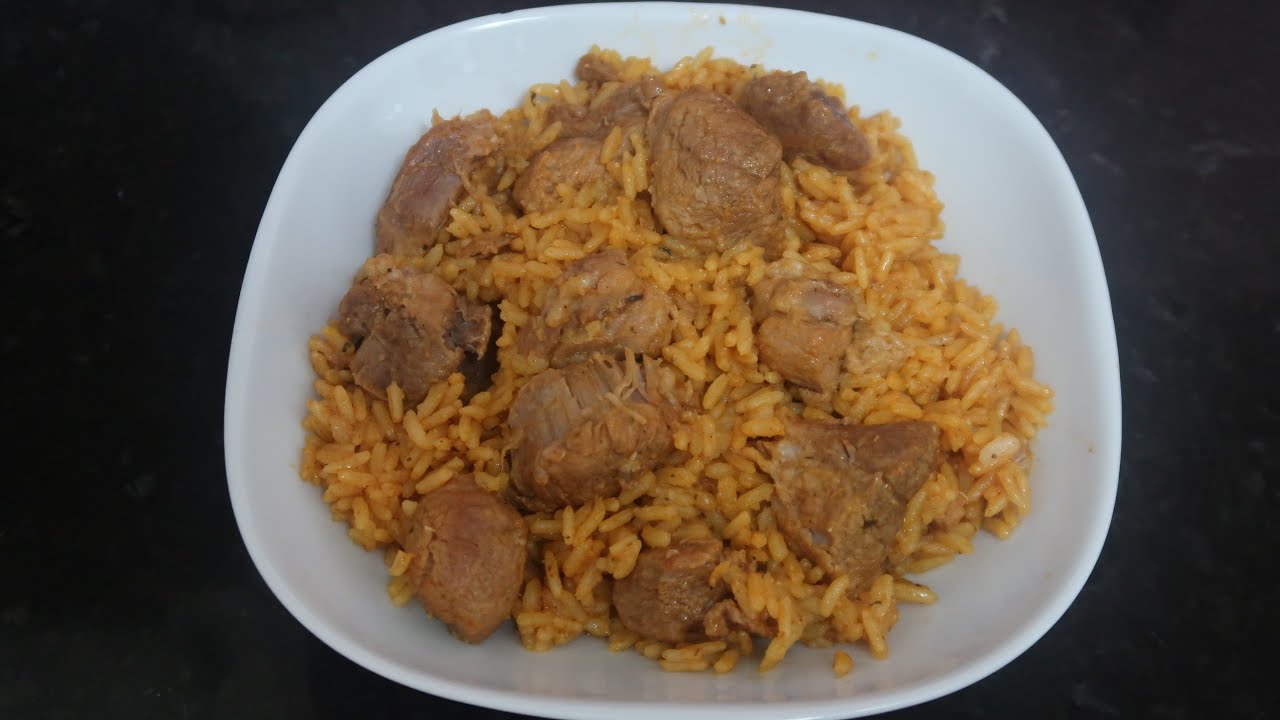 Arroz amarillo con cerdo o arroz con carne de puerco Cocinando con Ivan De mi cocina a tu cocina