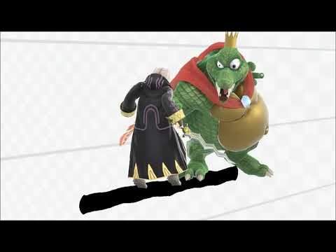 スマブラSP ルキナ　ルフレ　カムイにクルールの下投げ