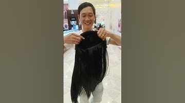 Cài tóc giả giữa Siêu Thị lớn #caitocgia