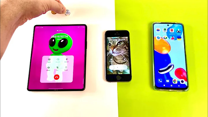 Samsung Z FOLD 3 vs Xiaomi Redmi note 11 Who Faster Calling Incoming call & Outgoing call + iPhone 5