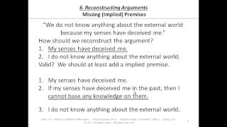 Famous 6.03 Reconstructing Arguments (Missing-Implied Premises) Net Worth