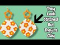 This Polymer Clay Technique Looks Like Needlepoint! Statement Earrings Tutorial Made Easy For You