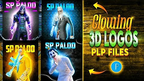 Pubg 3D Logos plp files | Plp Logos pack for pixllab | Glowing Plp logos