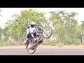Stuntridersatendra dhakad from shivpuri legdrag wheeliewheelie india bikestunts