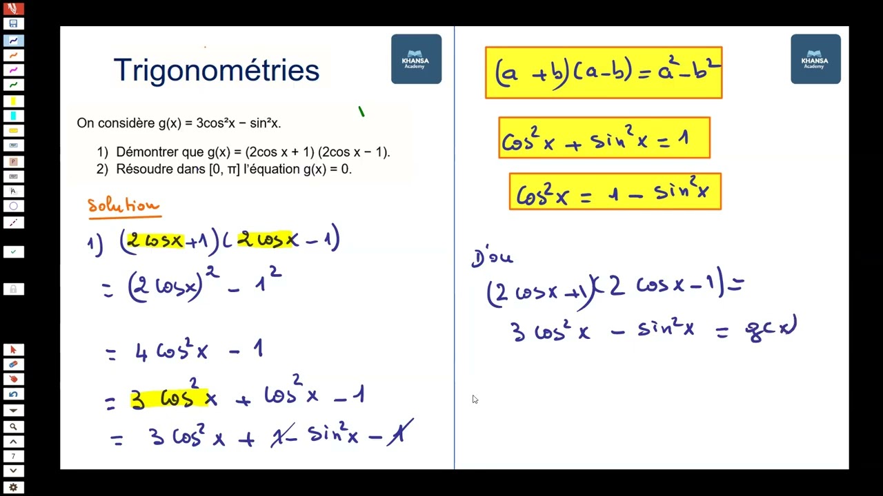 Trigonometries Exercice5