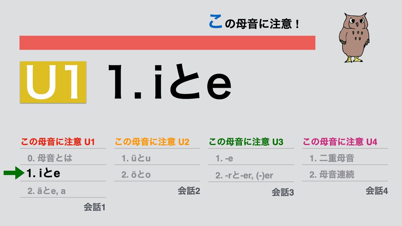 この母音に注意！ Unit1 1. iとe