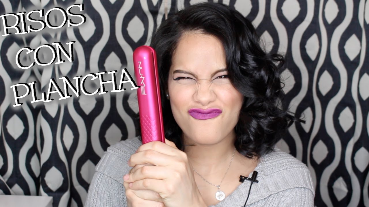 COMO RIZAR EL PELO CON PLANCHA KATH SANTANA YouTube