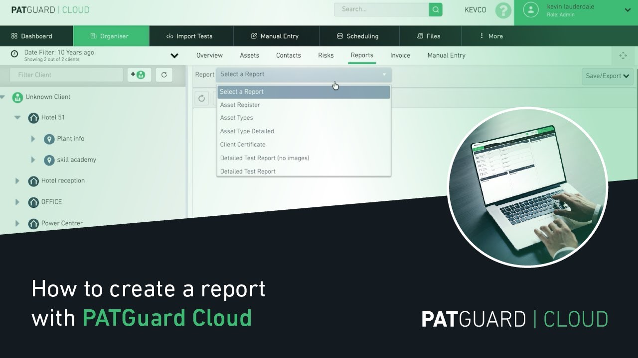 Patguard How to create a report on PATGuard Cloud - YouTube