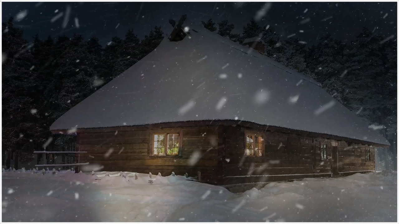 Snowstorm at a Wooden House┇Howling Wind & Blowing Snow - YouTube