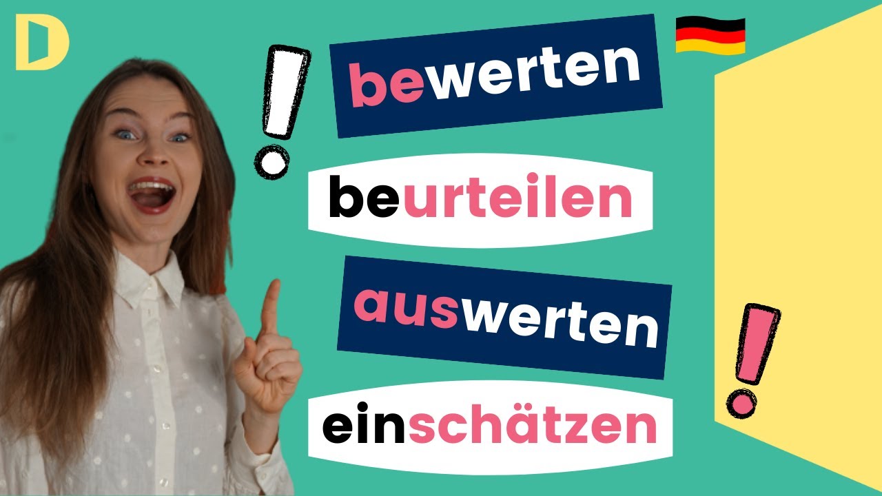 Was ist der Unterschied bewerten, beurteilen, auswerten, einschätzen? I deutsch lernen b2, c1