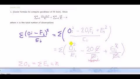 Goodness of fit test: an easy way to find the test statistic