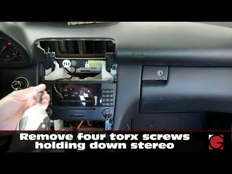 Mercedes 2005 2006 2007 C-class car stereo removal guide & Android iPhone Bluetooth Install