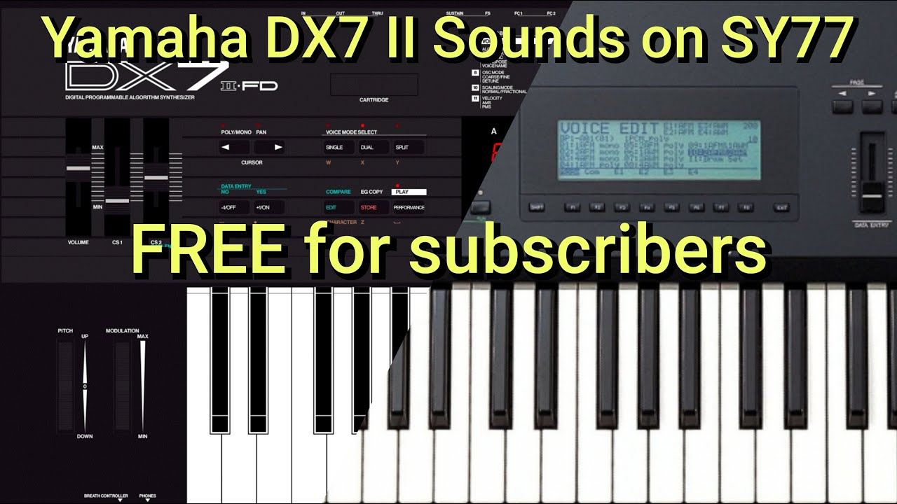 Yamaha DX7 II Internal voices on Yamaha SY77 - YouTube