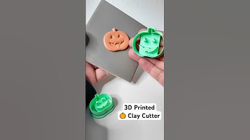 3D Printed Pumpkin 🎃 Cutter #3dprinting #polymerclay #claycutter #diy #stl #halloween #bambulab