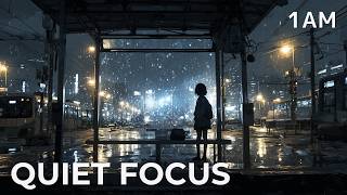 Rainy Station Shelter at 1AM 🌧️ Ambient Lofi for Quiet Focus