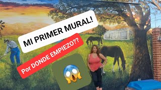 Como pintar un mural por primera vez/ Material /dibujo/proteccion