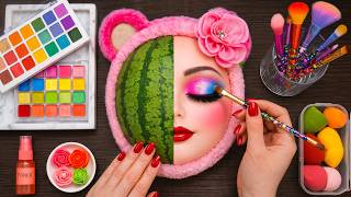 ASMR Makeup on Watermelon (No Talking) Pt.7