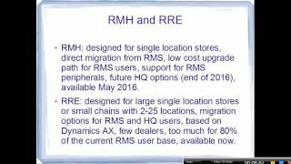 Updated Advice for Microsoft Dynamics RMS and HQ Users