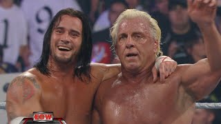 CM Punk & Ric Flair vs Elijah Burke & Shelton Benjamin: WWE ECW February 19, 2008 HD