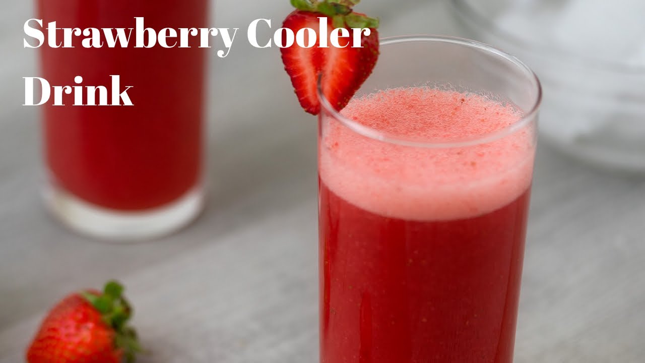 Strawberry Cooler Drink | Strawberry Drink |Strawberry Syrup Recipe|Summer Drink| Strawberry Recipe
