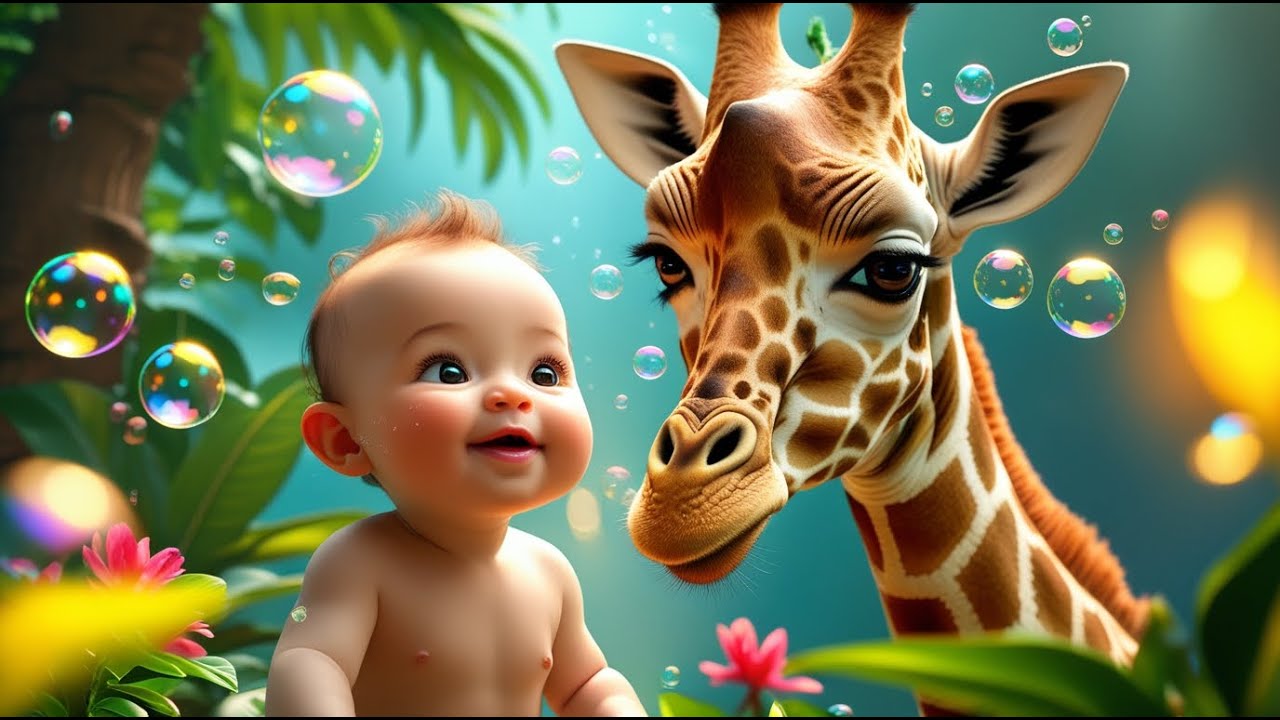 👶🦁 Baby and Jungle Animals | 3D Nursery Rhyme & Kids Song 🌴🐒
