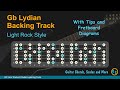 Gb Lydian Jam Backing Track for Guitar with Tips and Diagrams